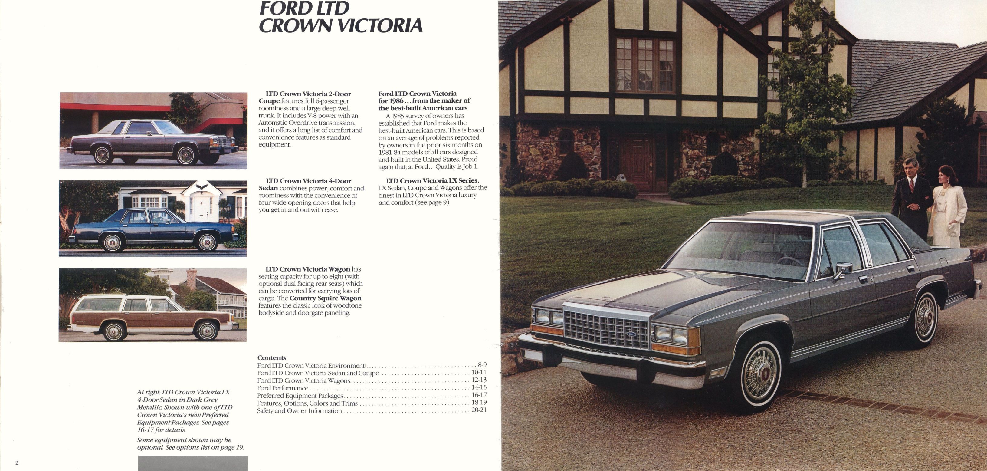 1986 Ford LTD Crown Victoria Brochure Page 1